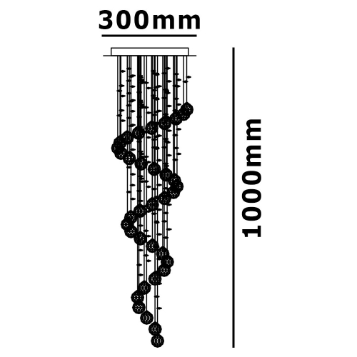 Żyrandol kryształowy 100cm K163